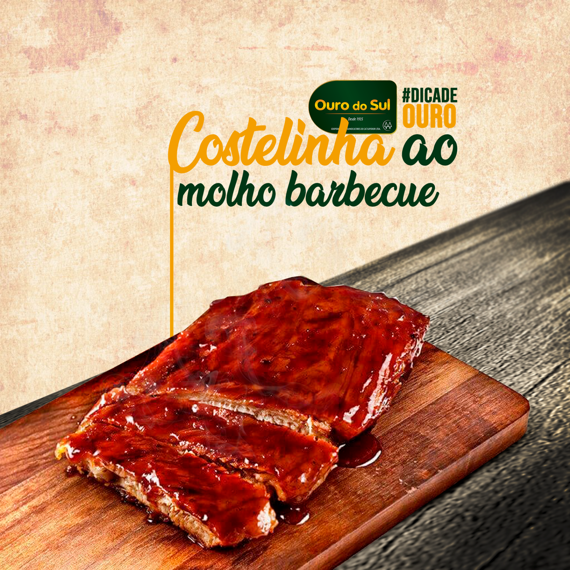 Costelinha ao molho barbecue