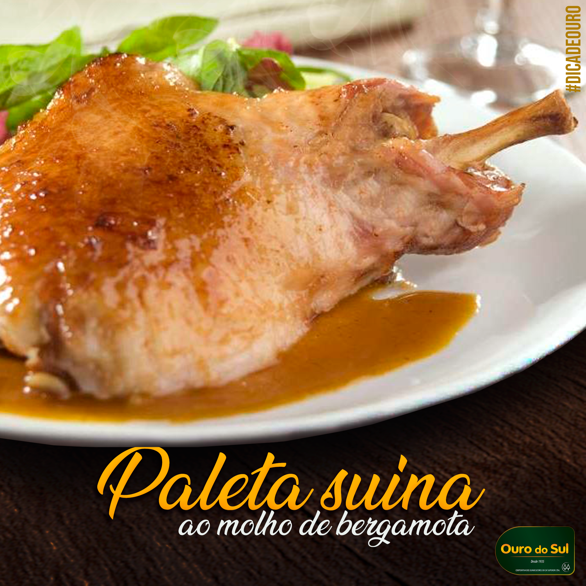 Paleta Suína ao molho de bergamota