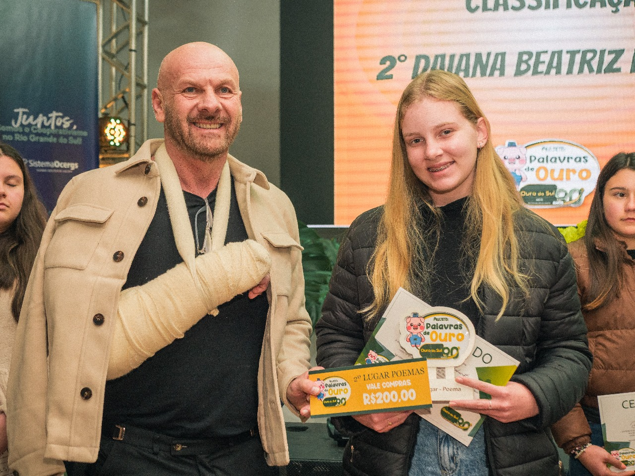 Daiane Beatriz Lehnhardt — 2ª lugar nos poemas do Palavras de Ouro Harmonia 2025